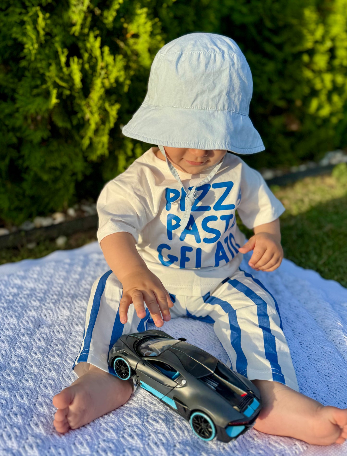 PIZZA CESTOVINY GELATO modrý set