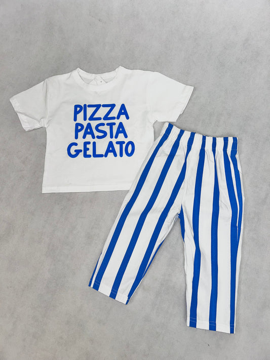 PIZZA PASTA GELATO modrý set