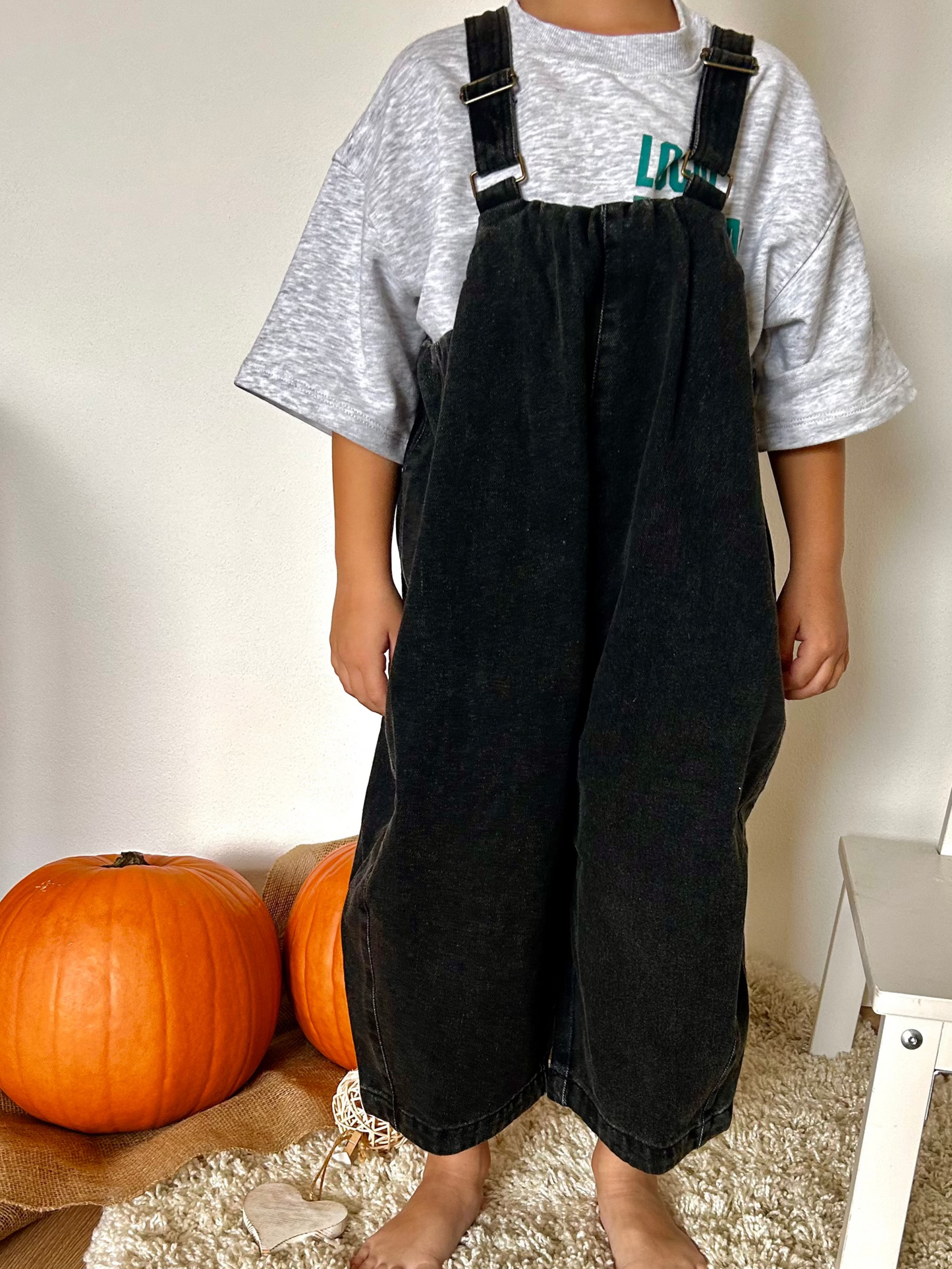 Čierny rifľový overál