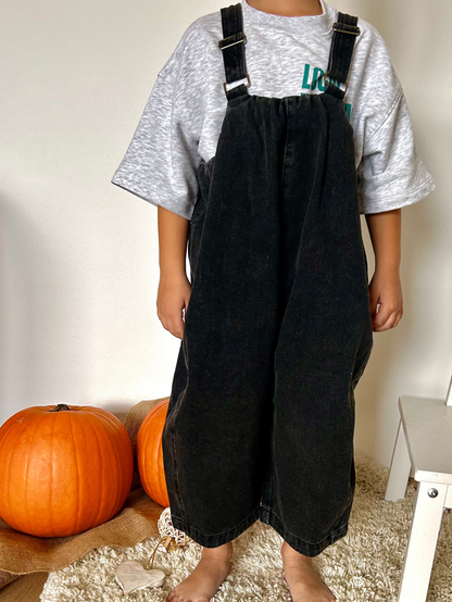 Čierny rifľový overál