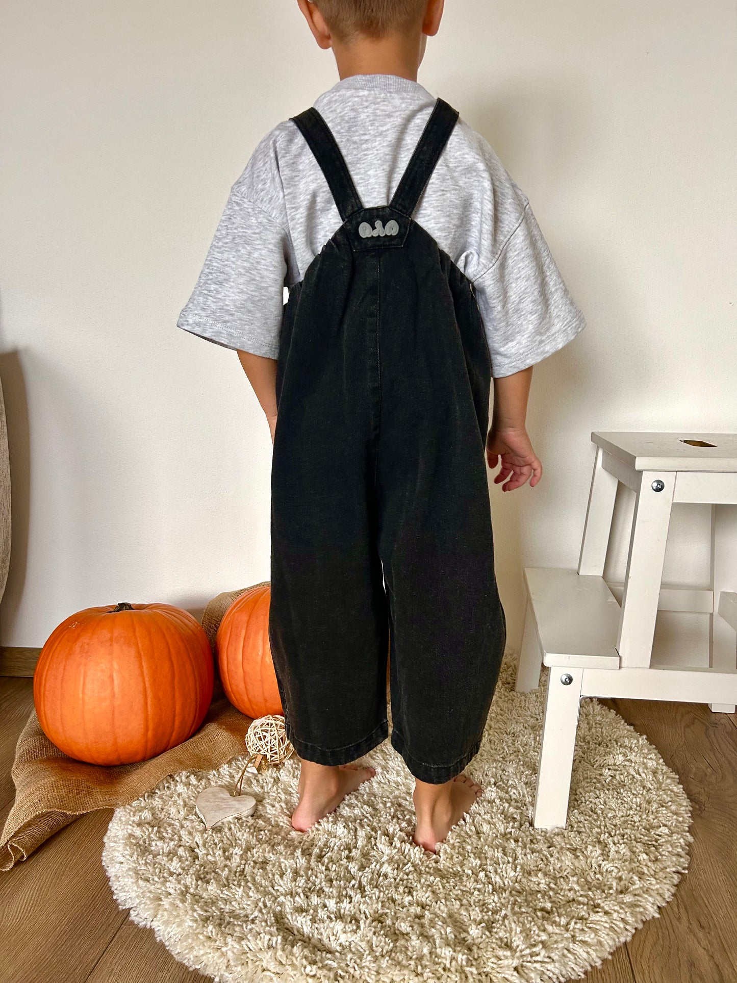 Čierny rifľový overál