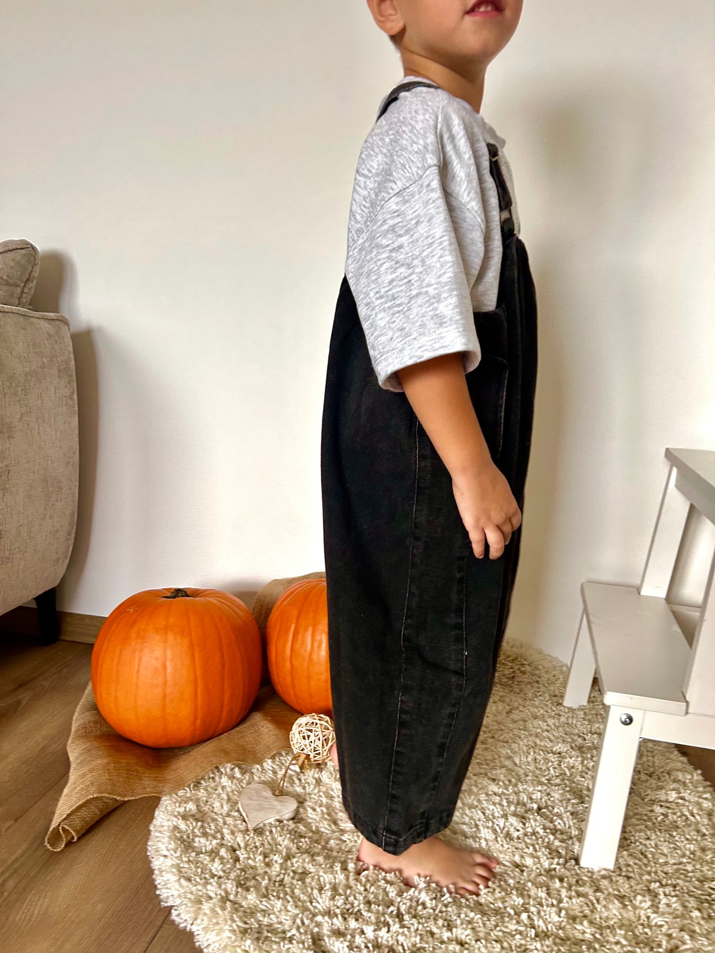 Čierny rifľový overál